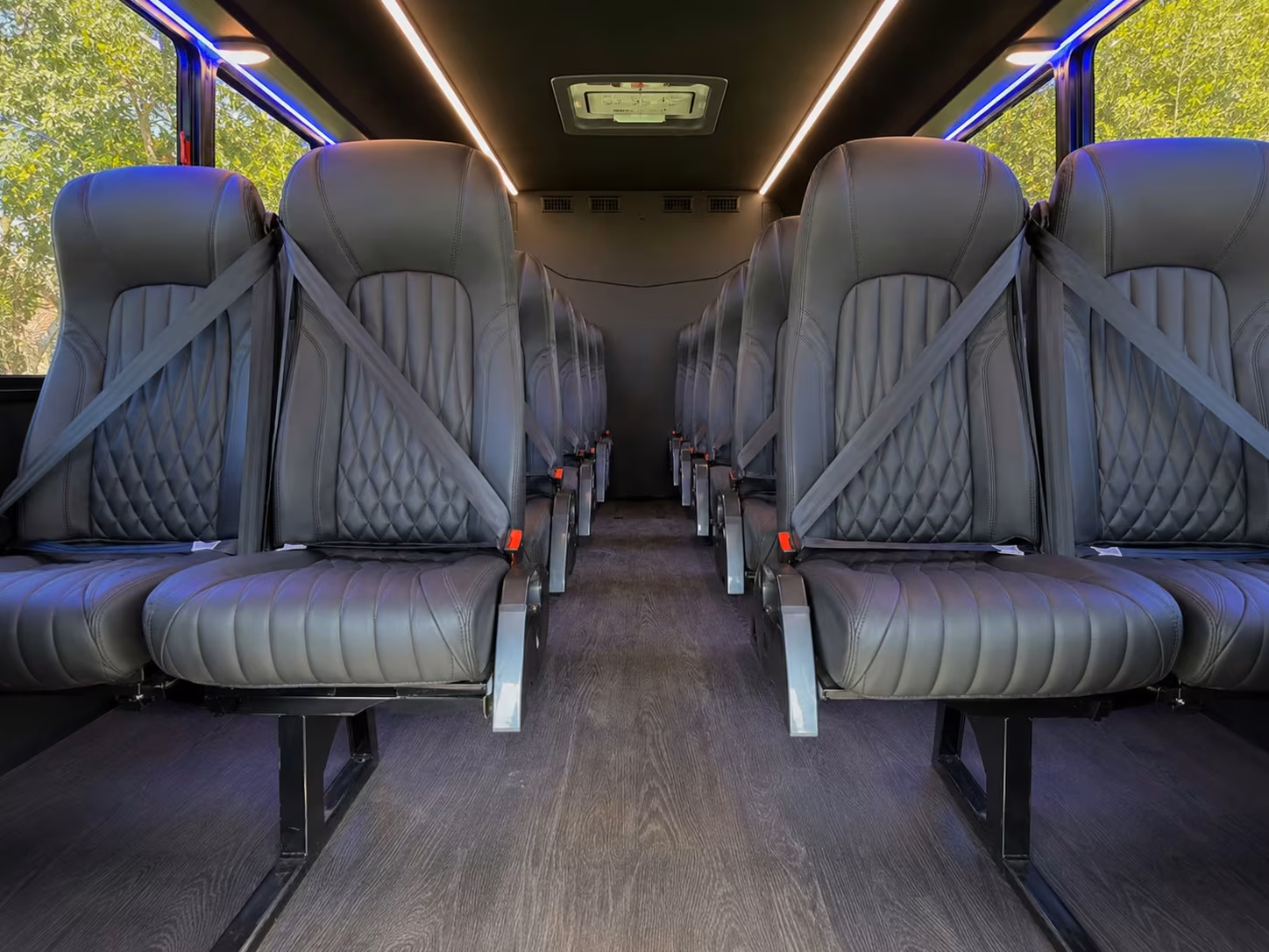 15 passenger minibus interior