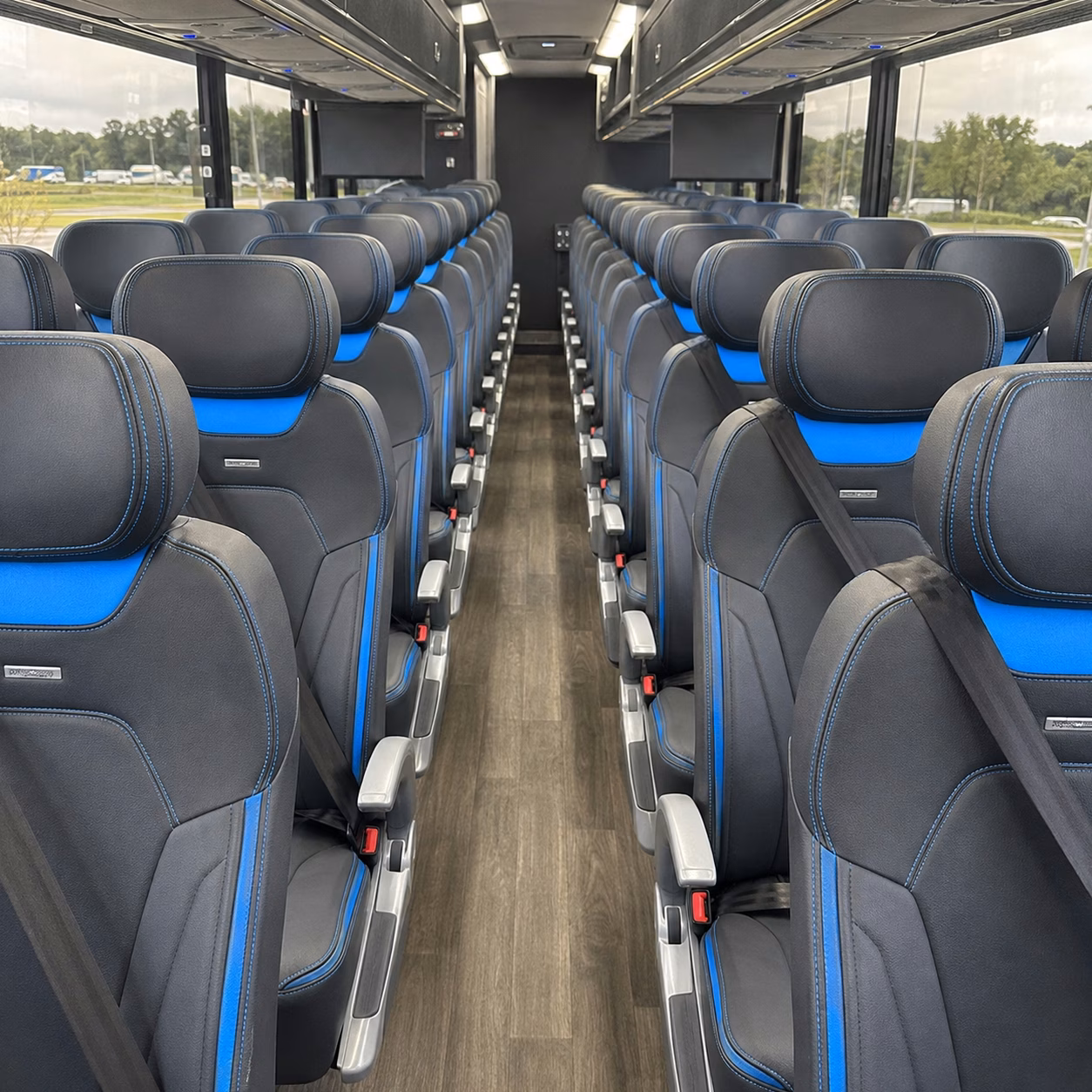 hialeah charter bus rental interior