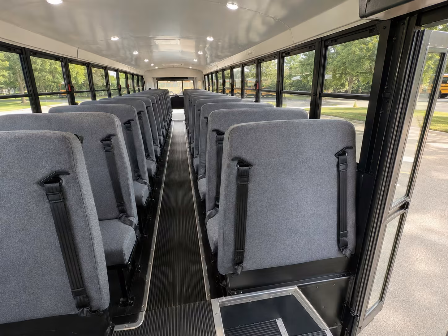 school bus inside